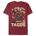 thumbnail image 1 of Men's Marvel Deadpool Taco Cupid  Graphic Tee Cardinal Medium, 1 of 4