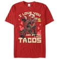 thumbnail image 1 of Men's Marvel Deadpool Taco Cupid  Graphic Tee Red X Large, 1 of 5
