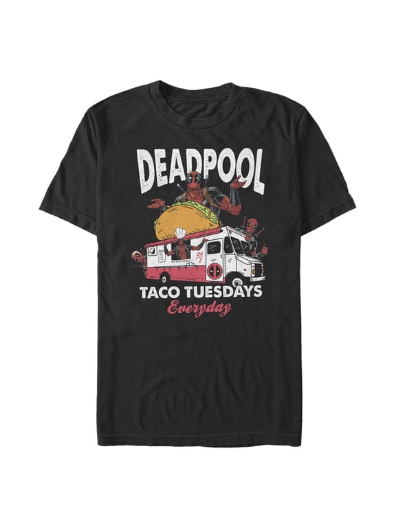 Men's Marvel Deadpool Taco Tuesdays Everyday Graphic T-Shirt