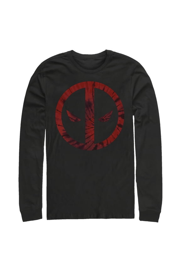 Men's Marvel Deadpool Tie-Dye Logo Long Sleeve Shirt
