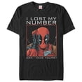 thumbnail image 1 of Men's Marvel Deadpool Wants Your Number  Graphic Tee Black 3X Large, 1 of 4