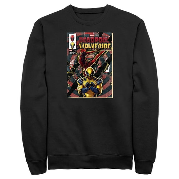 Men's Marvel: Deadpool & Wolverine Action Poster Sweatshirt