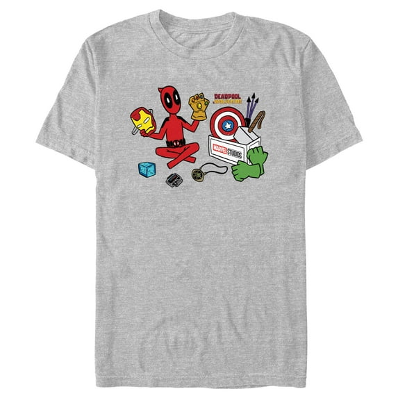 Men's Marvel: Deadpool & Wolverine Avengers Items Graphic T-Shirt