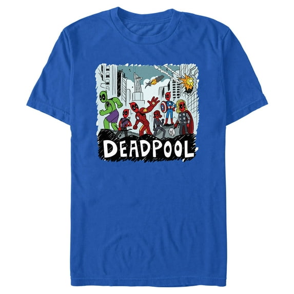 Men's Marvel: Deadpool & Wolverine Avengers Squad Graphic T-Shirt
