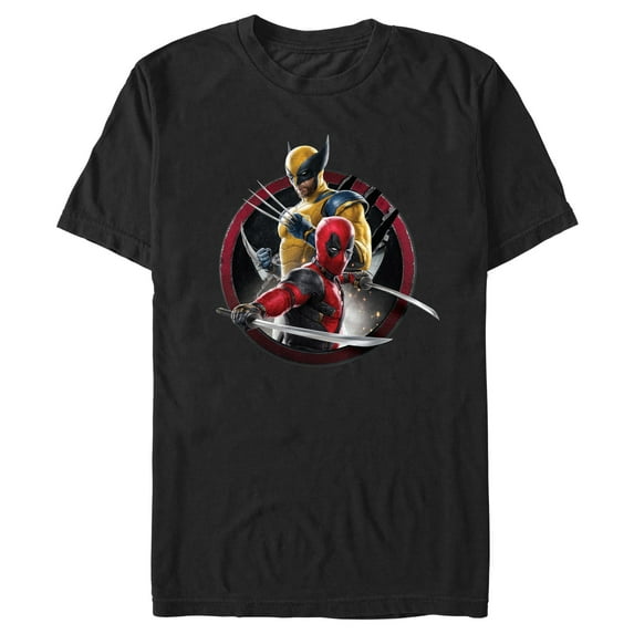 Men's Marvel: Deadpool & Wolverine Badge Graphic T-Shirt