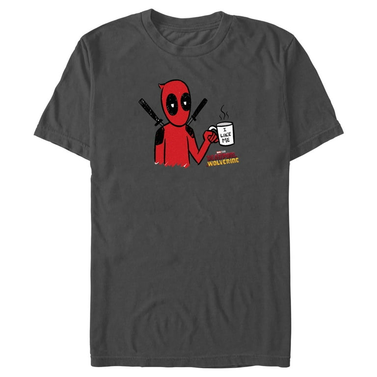 Men s Marvel Deadpool Wolverine Breakfast Coffee Graphic T Shirt Walmart