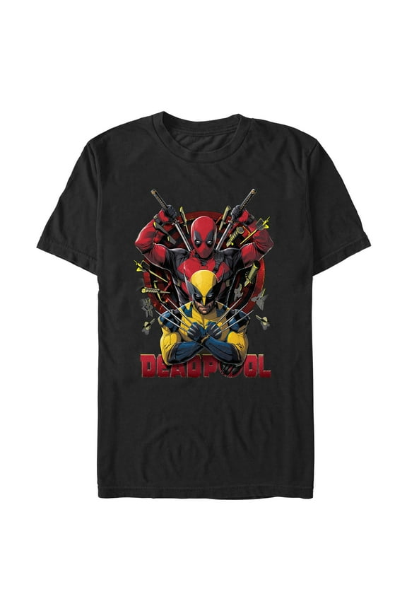Men's Marvel: Deadpool & Wolverine Classic Poses  Graphic T-Shirt