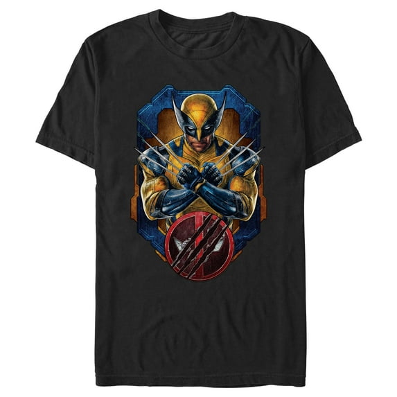 Men's Marvel: Deadpool & Wolverine Claw Pose Portrait Graphic T-Shirt
