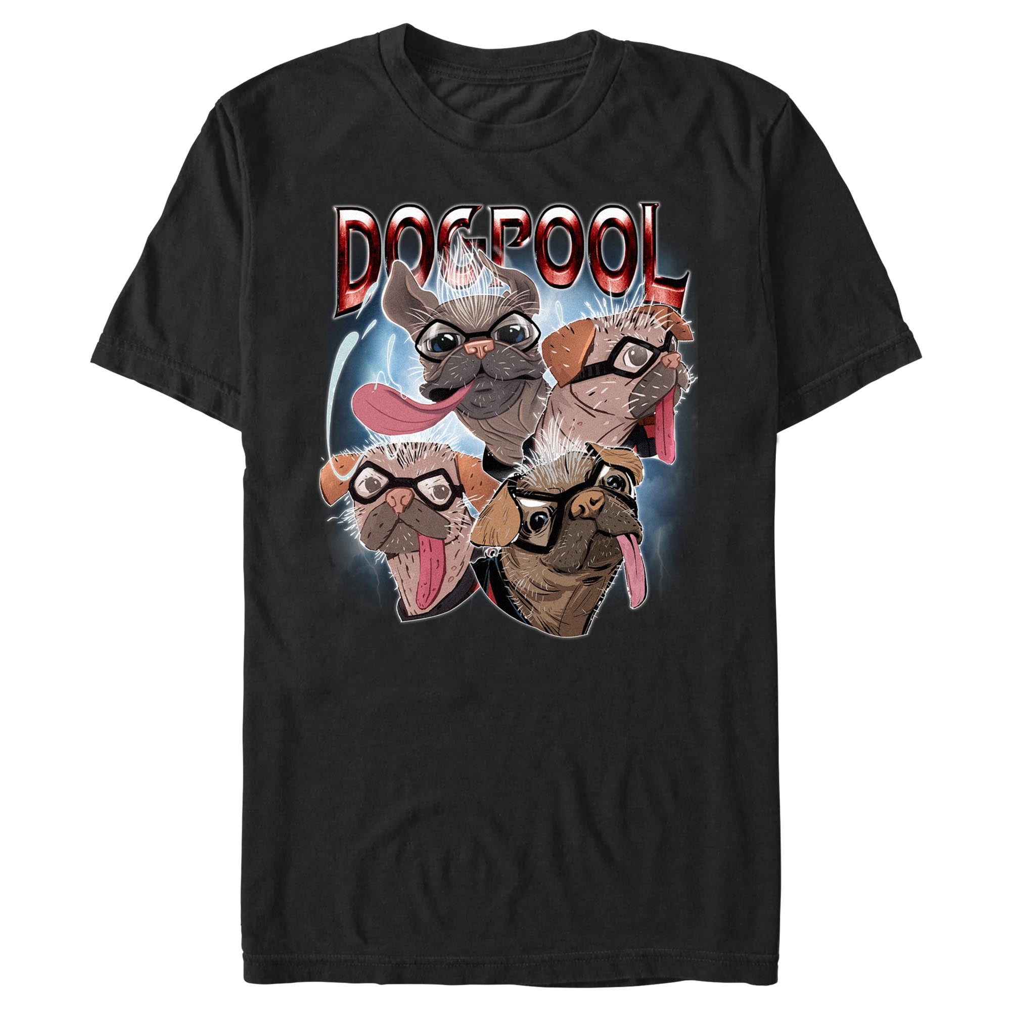 Men s Marvel Deadpool Wolverine Dogpool Moods Graphic T Shirt Walmart