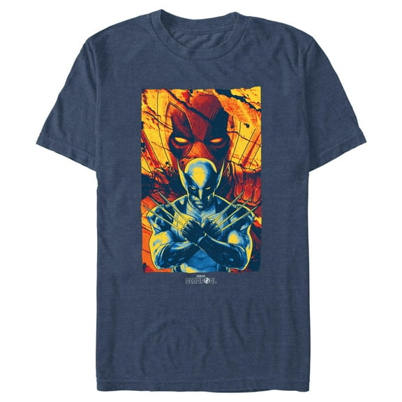 Men's Marvel: Deadpool & Wolverine Gradient Poster  Graphic T-Shirt