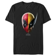 Mens Marvel Deadpool & Wolverine Half Portraits Graphic T-Shirt