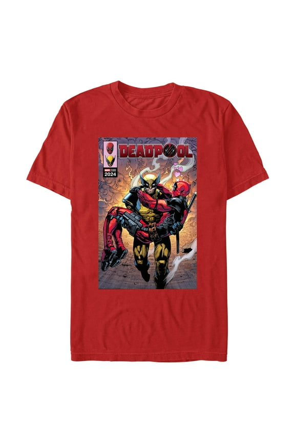 Men's Marvel: Deadpool & Wolverine Hug Poster  Graphic T-Shirt