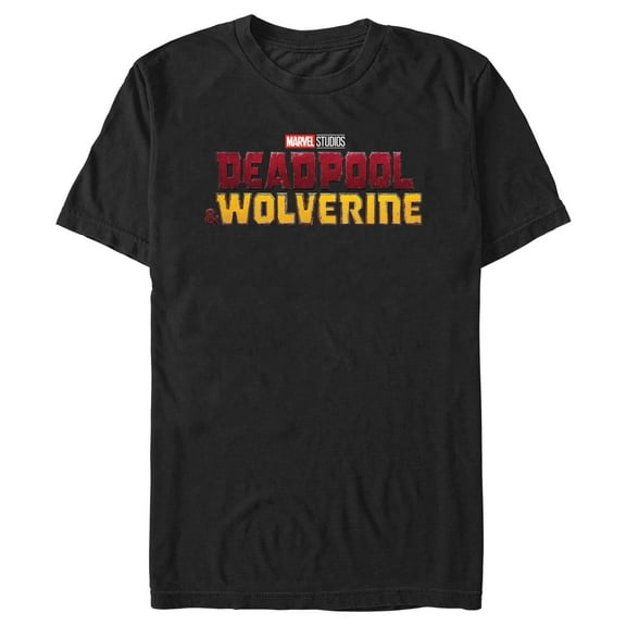 Men's Marvel: Deadpool & Wolverine Movie Logo Graphic Tee Black 2X Large