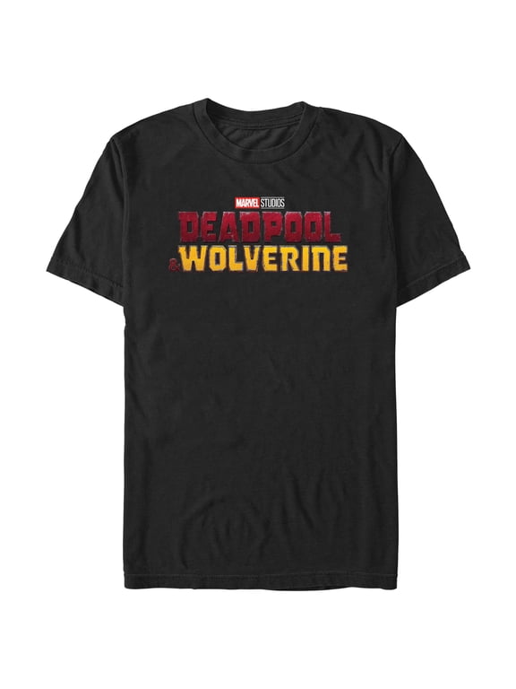 Men's Marvel: Deadpool & Wolverine Movie Logo Graphic Tee Black 2X Large