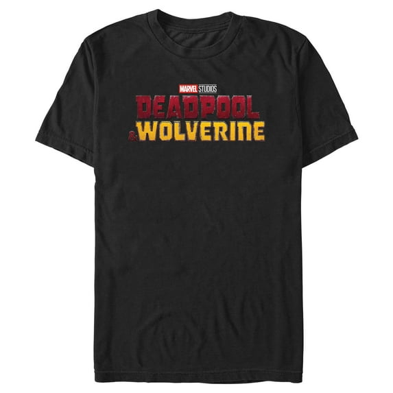 Men's Marvel: Deadpool & Wolverine Movie Logo Graphic Tee Black X Large