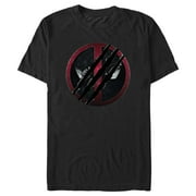 Mens Marvel Deadpool & Wolverine Slashed Logo Graphic T-Shirt