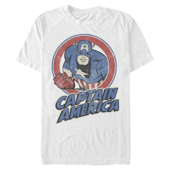 Men's Marvel Distressed Classic Captain America  Graphic T-Shirt