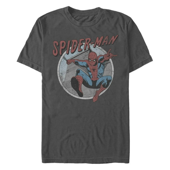 Men's Marvel Distressed Spider-Man Circle Graphic T-Shirt