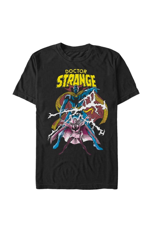 Men's Marvel Doctor Strange Double Lightning Graphic Tee Black Large