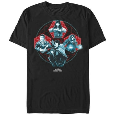 Men's Marvel Doctor Strange in the Multiverse of Madness Action Panels  Graphic Tee Black Large