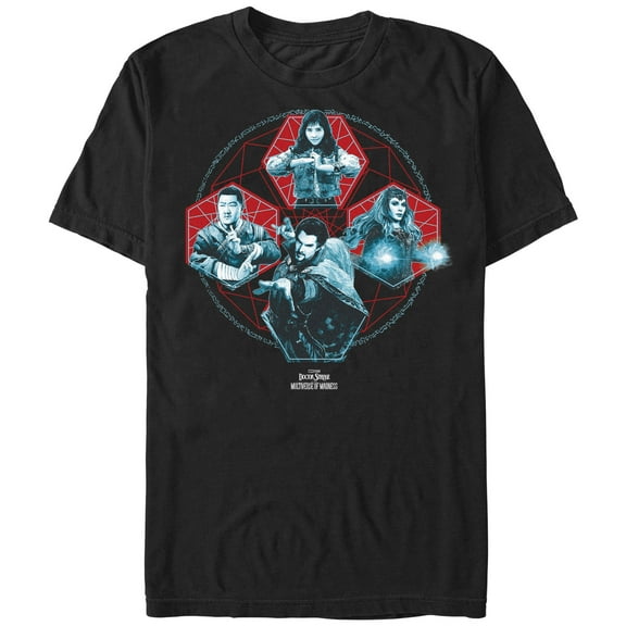 Men's Marvel Doctor Strange in the Multiverse of Madness Action Panels  Graphic Tee Black Medium