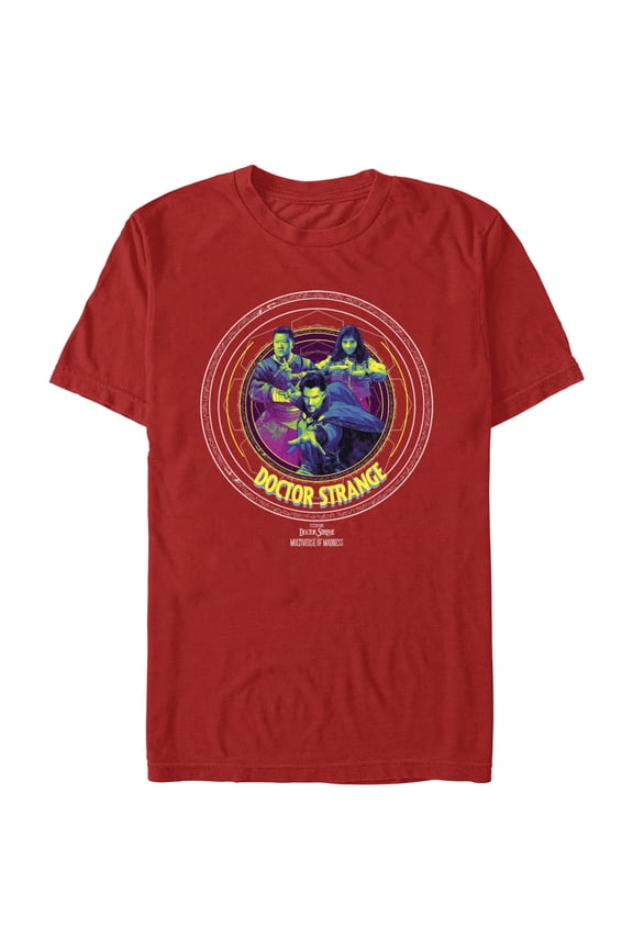 Men's Marvel Doctor Strange in the Multiverse of Madness Character Logo Graphic Tee Red 2X Large