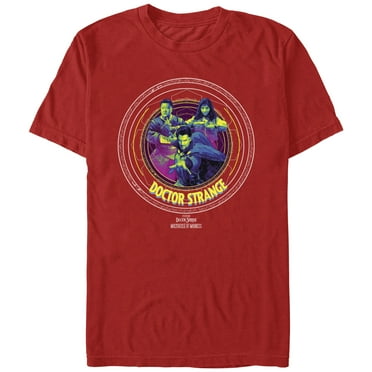Men's Marvel Doctor Strange in the Multiverse of Madness Character Logo  Graphic Tee Red Small