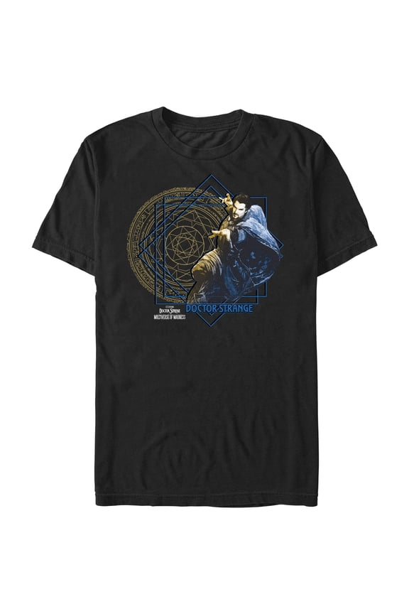 Men's Marvel Doctor Strange in the Multiverse of Madness Geometric Strange Graphic Tee Black Small