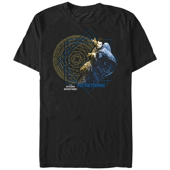 Men's Marvel Doctor Strange in the Multiverse of Madness Geometric Strange  Graphic Tee Black X Large