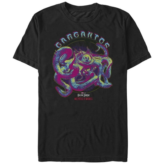 Men's Marvel Doctor Strange in the Multiverse of Madness Neon Gargantos Graphic Tee Black Small