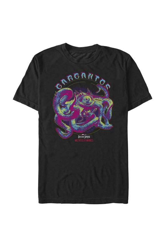 Men's Marvel Doctor Strange in the Multiverse of Madness Neon Gargantos Graphic Tee Black Small