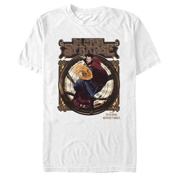 Men's Marvel Doctor Strange in the Multiverse of Madness Retro Strange Graphic Tee White Small