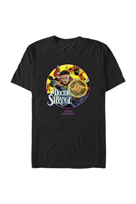 Men's Marvel Doctor Strange in the Multiverse of Madness Strange Comic Graphic Tee Black 2X Large