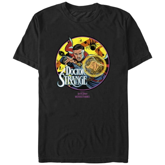 Men's Marvel Doctor Strange in the Multiverse of Madness Strange Comic Graphic Tee Black 3X Large