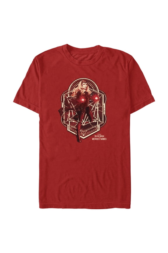 Men's Marvel Doctor Strange in the Multiverse of Madness Wanda Maximoff Graphic Tee Red Medium