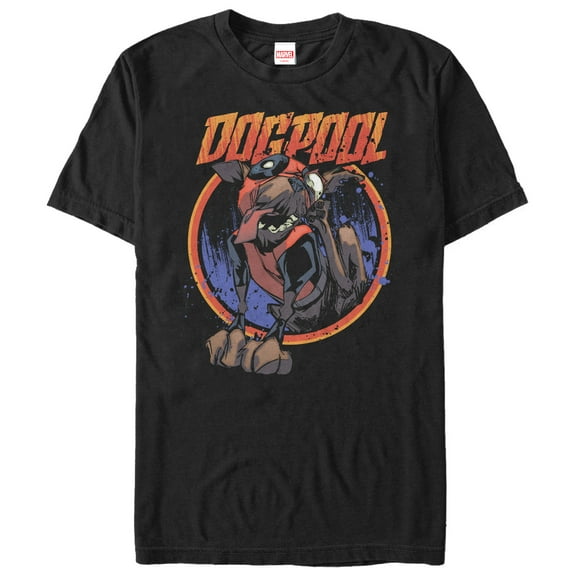 Men's Marvel Dogpool Scratch  Graphic Tee Black X Large