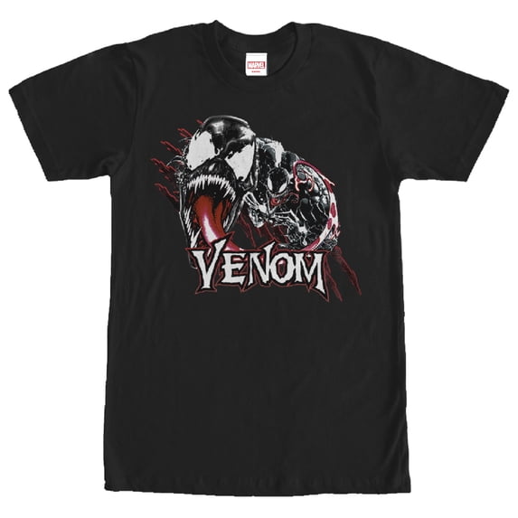 Men's Marvel Double Venom Graphic Tee Black Large