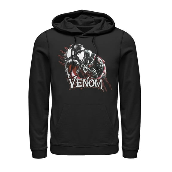 Men's Marvel Double Venom  Pull Over Hoodie Black 2X Large