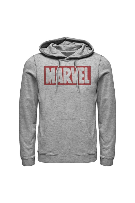 Men's Marvel Essential Red Outline Logo Pull Over Hoodie