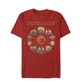 thumbnail image 1 of Men's Marvel Eternals Circular Gold  Graphic Tee Red Small, 1 of 5