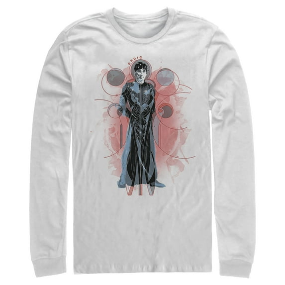 Men's Marvel Eternals Druig Sketch Long Sleeve Shirt White X Large