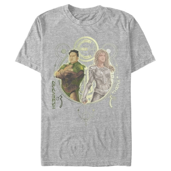 Men's Marvel Eternals Gilgamesh and Thena Duo Graphic Tee Athletic Heather Medium