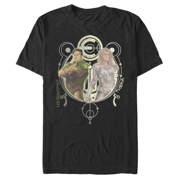 Men's Marvel Eternals Gilgamesh and Thena Duo  Graphic Tee Black X Large