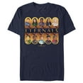 thumbnail image 1 of Men's Marvel Eternals Golden Portraits Graphic Tee Navy Blue 2X Large, 1 of 5