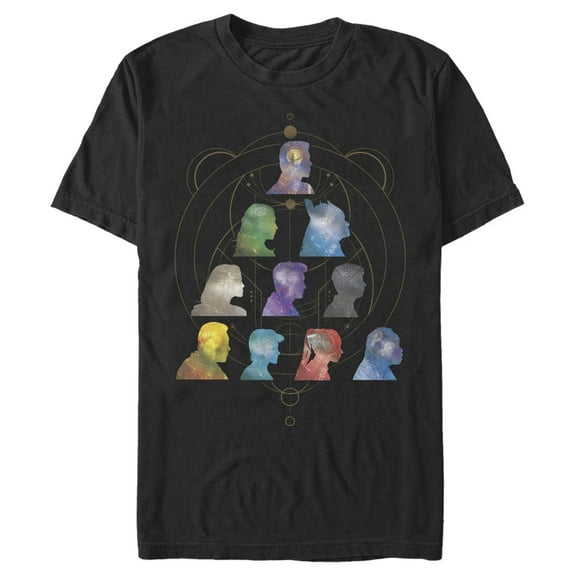 Men's Marvel Eternals Head Silhouettes Graphic Tee Black Large
