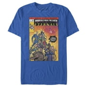 Men's Marvel Eternals Heroes Comic Book Cover  Graphic Tee Royal Blue Large