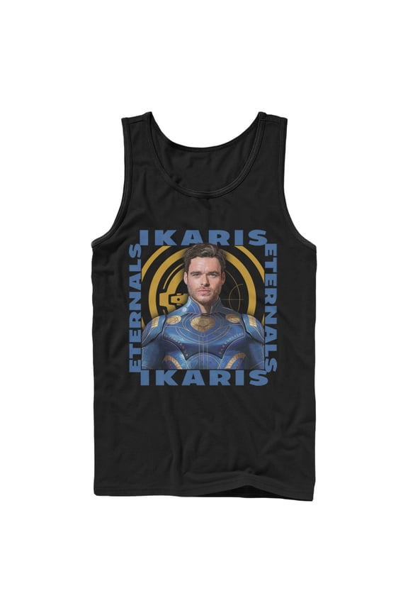 Men's Marvel Eternals Ikaris Hero Box Tank Top Black Large