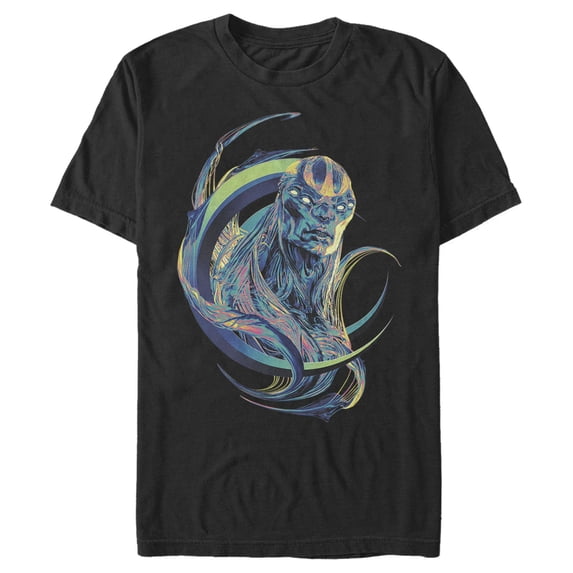 Men's Marvel Eternals Kro Colorful Graphic Tee Black Large