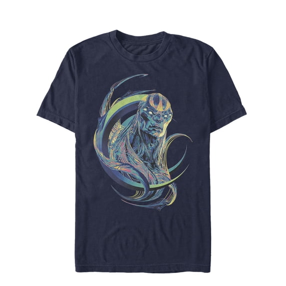 Men's Marvel Eternals Kro Colorful Graphic Tee Navy Blue 2X Large