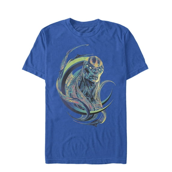Men's Marvel Eternals Kro Colorful Graphic Tee Royal Blue Large